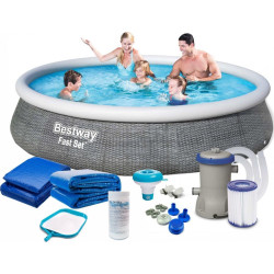Басейн надувний 9в1 Bestway 57376, 396 x 84 см