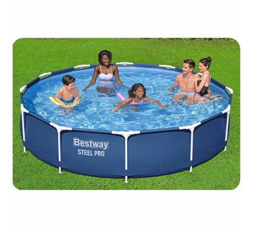 Басейн каркасний 16в1 Bestway 56681 366 x 76 см + машина для створення бульбашок Басейн каркасний 16в1 Bestway 56681 366 x 76 см + машина для створення бульбашок