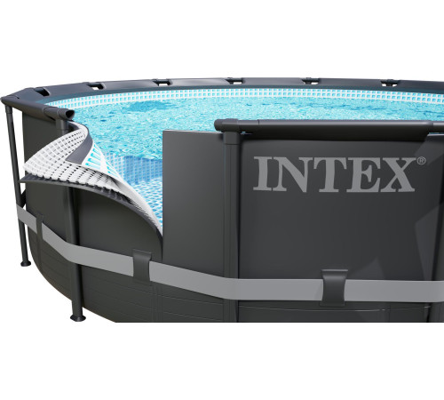 Басейн каркасний 12в1 INTEX 26334, 610 х 122 см, темно-сірий