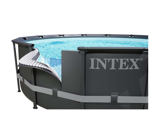 Басейн каркасний 12в1 INTEX 26334, 610 х 122 см, темно-сірий