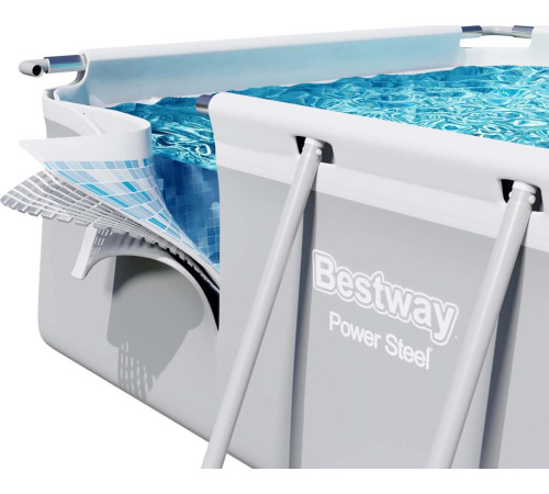 Басейн каркасний прямокутний 18в1 Bestway 5611Z Power Steel 640 x 274 см - білий Басейн каркасний прямокутний 18в1 Bestway 5611Z Power Steel 640 x 274 см - білий