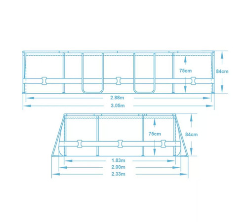 Каркасний садовий басейн Bestway 5614A 17in1 305 x 200 x 84cm