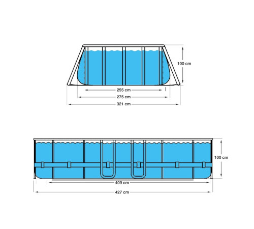 Каркасний басейн JILONG Super Rattan 427x275x100 cm