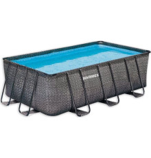 Басейн каркасний прямокутний Marimex Florida Ratan 400 x 210 х 122 см, графітовий