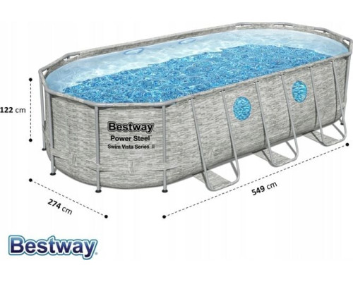 Басейн каркасний Bestway Bestway 56716 549x274x122 см - світло - сірий