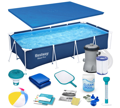Басейн каркасний прямокутний 15в1 Bestway 56405N 400 x 211 x 81 см Басейн каркасний прямокутний 15в1 Bestway 56405N 400 x 211 x 81 см