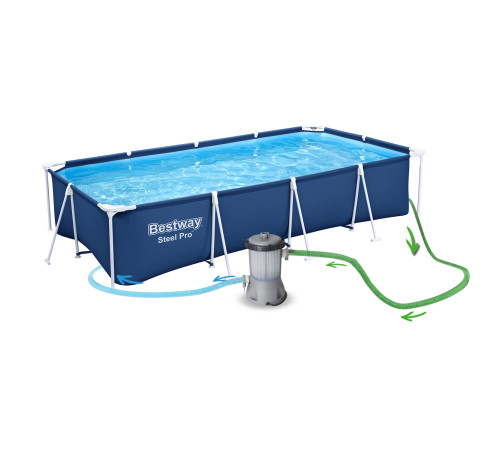 Басейн каркасний прямокутний 15в1 Bestway 56405N 400 x 211 x 81 см Басейн каркасний прямокутний 15в1 Bestway 56405N 400 x 211 x 81 см