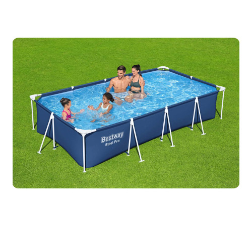 Басейн каркасний прямокутний 15в1 Bestway 56405N 400 x 211 x 81 см Басейн каркасний прямокутний 15в1 Bestway 56405N 400 x 211 x 81 см