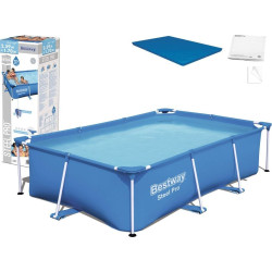 Басейн каркасний прямокутний 2в1 Bestway 56403 Steel Pro 259 х 170 см