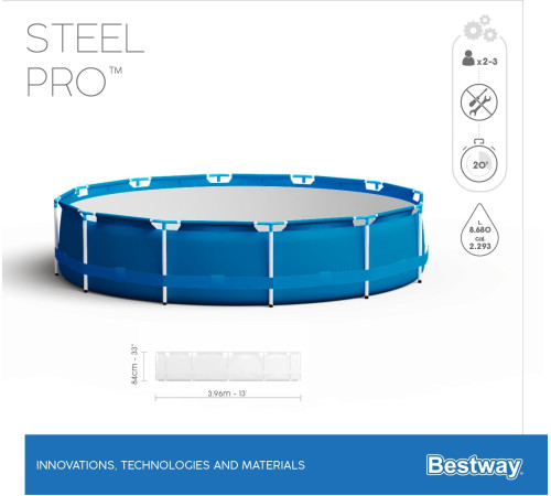 Басейн на стійках Bestway Steel Pro 396 см (5612E)