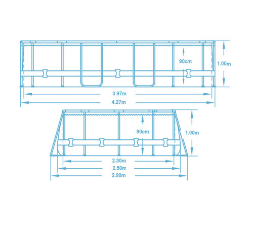 Садовий каркасний басейн 427 x 250 x 100 см 18in1 Bestway 56620