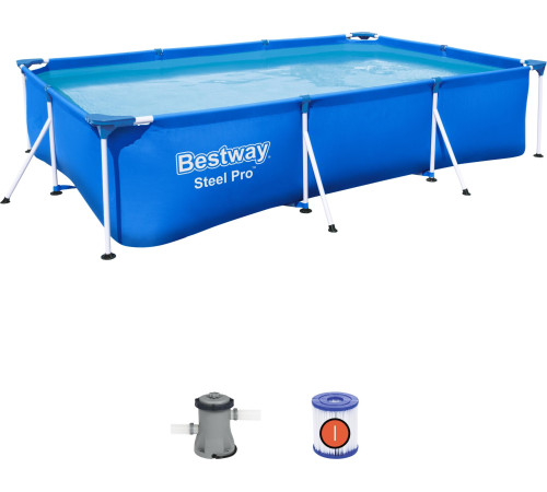 Басейн на стійках Bestway Steel Pro 300x201см 3в1 (56411)