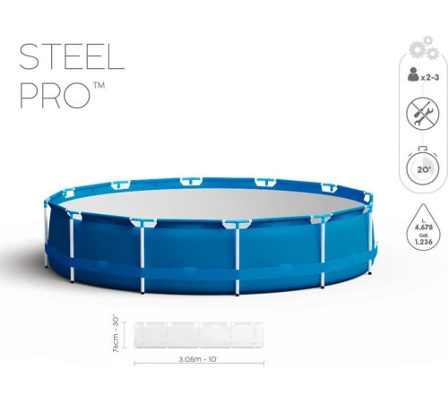 Басейн каркасний 8в1 Bestway 56679 Steel Pro 305 см Басейн каркасний 8в1 Bestway 56679 Steel Pro 305 см
