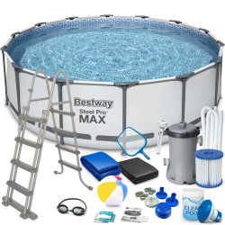 Басейн каркасний 18в1 Bestway 56438, 457 x 122 см  + машина для створення бульбашок