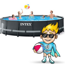 Басейн Intex XTR Ultra з металевим каркасом 488см 11в1 (26326)