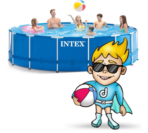 Басейн каркасний 21в1 INTEX 28242, 457 x 122 см, синій