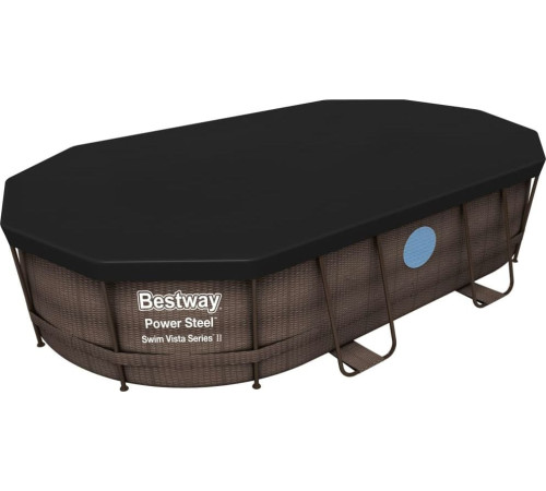 Басейн каркасний Bestway Power Steel 488x305см 5в1 (56946) - коричневий