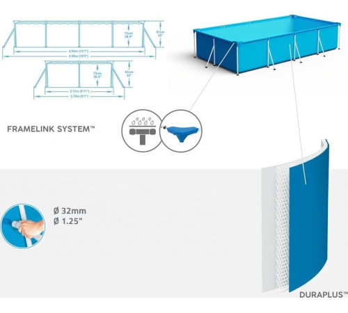 Басейн на стійках Bestway Steel Pro 400x211см 8в1 (56424)