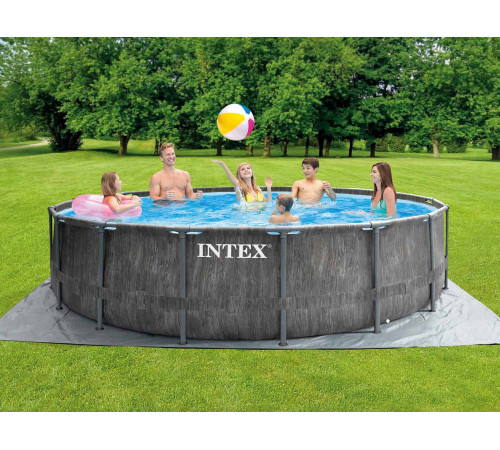 Басейн каркасний 12в1 INTEX 26742, 457 x 122 см, темно-сірий