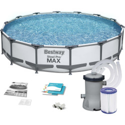 Басейн каркасний 10в1 Bestway 56595 Steel Pro 427 см 