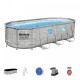 Каркасний басейн Power Steel Swim Vista з вікном 549x274x122 18x9FT BESTWAY 7in1