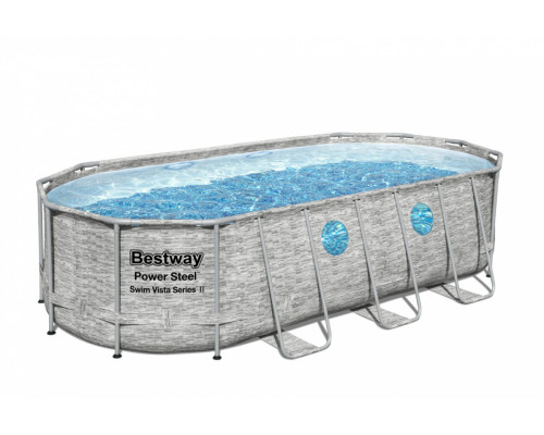 Каркасний басейн Power Steel Swim Vista з вікном 549x274x122 18x9FT BESTWAY 7in1