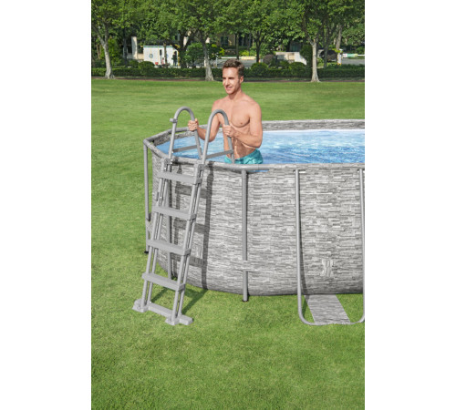 Каркасний басейн Power Steel Swim Vista з вікном 549x274x122 18x9FT BESTWAY 7in1