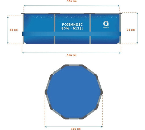 Каркасний басейн Avenli 366см 16in1
