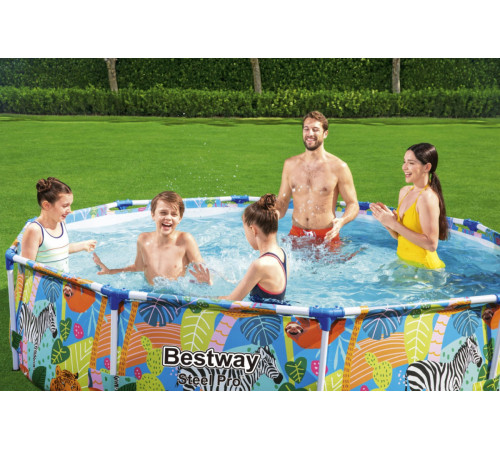 Дитячий басейн Steel Pro Frame Світ тварин BESTWAY 305x66см 10FT