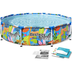 Басейн каркасний дитячий Світ тварин BESTWAY Steel Pro Frame 305x66см 10FT