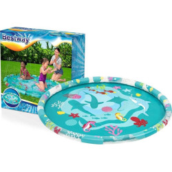 Килимок надувний з розпилювачем Bestway 52487 Sea World, 165 см