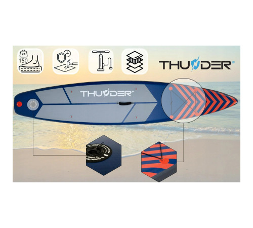 Надувна SUP дошка (Сапборд) THUNDER STEEL RED 365 Надувна SUP дошка (Сапборд) THUNDER STEEL RED 365