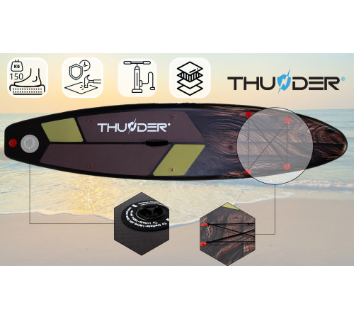 Надувна SUP дошка (Сапборд) THUNDER WOOD 320 Надувна SUP дошка (Сапборд) THUNDER WOOD 320