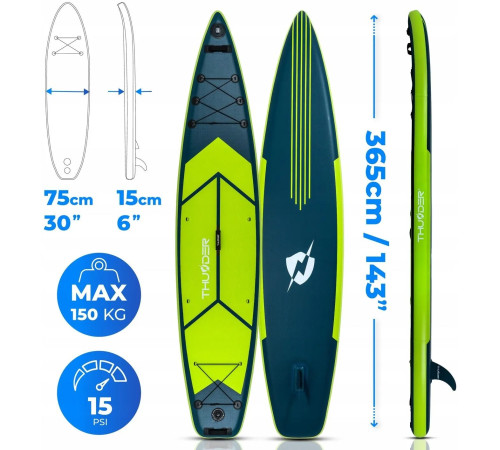 Надувна SUP дошка (Сапборд) THUNDER VISO 365 Надувна SUP дошка (Сапборд) THUNDER VISO 365