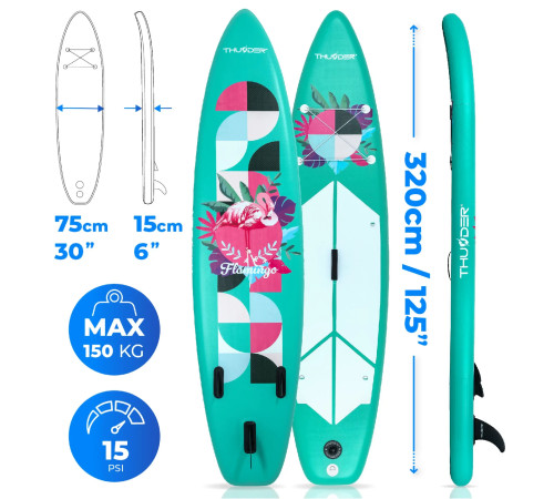Надувна SUP дошка (Сапборд) THUNDER FLAMI 320 Надувна SUP дошка (Сапборд) THUNDER FLAMI 320