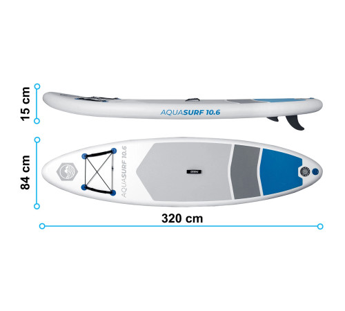 Надувна SUP дошка (Сапборд) Neo-Sport 170200 Aquasurf 320 Надувна SUP дошка (Сапборд) Neo-Sport 170200 Aquasurf 320