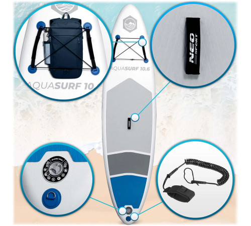 Надувна SUP дошка (Сапборд) Neo-Sport 170200 Aquasurf 320 Надувна SUP дошка (Сапборд) Neo-Sport 170200 Aquasurf 320
