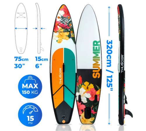 Надувна SUP дошка (Сапборд) THUNDER NOX 320 Надувна SUP дошка (Сапборд) THUNDER NOX 320