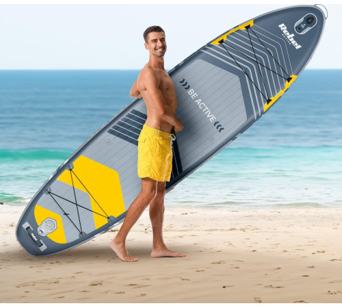 Надувна SUP дошка (Сапборд) REBEL ACTIVE RBA-4507 335 сіро-жовта Надувна SUP дошка (Сапборд) REBEL ACTIVE RBA-4507 335 сіро-жовта