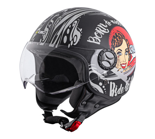 Мотоциклетний шолом W-TEC FS-701BG Black Ride - чорно-білий/L (59-60) Мотоциклетний шолом W-TEC FS-701BG Black Ride - чорно-білий/L (59-60)