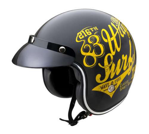 Мотоциклетний шолом W-TEC Café Racer чорно-жовтий XS (53-54) Мотоциклетний шолом W-TEC Café Racer чорно-жовтий XS (53-54)