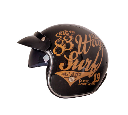 Мотоциклетний шолом W-TEC Café Racer чорно-коричневий XS (53-54) Мотоциклетний шолом W-TEC Café Racer чорно-коричневий XS (53-54)