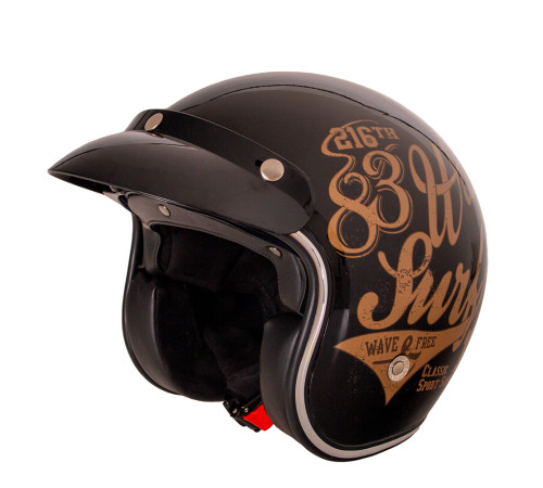 Мотоциклетний шолом W-TEC Café Racer чорно-коричневий XS (53-54) Мотоциклетний шолом W-TEC Café Racer чорно-коричневий XS (53-54)