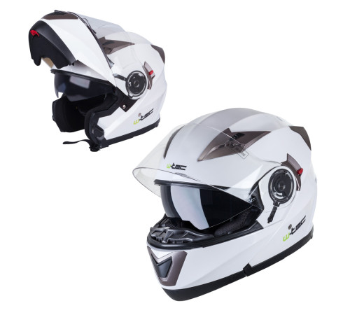 Мотоциклетний шолом W-TEC YM-925 - біло-бронзовий / М (57-58)