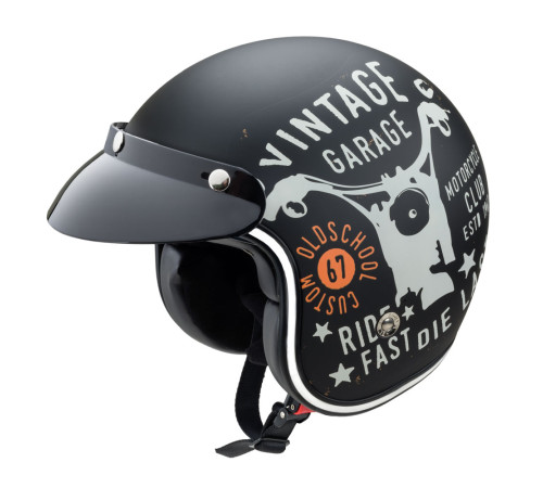 Мотоциклетний шолом W-TEC Café Racer чорний XS (53-54) Мотоциклетний шолом W-TEC Café Racer чорний XS (53-54)