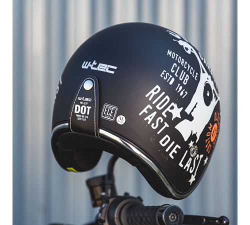 Мотоциклетний шолом W-TEC Café Racer чорний XS (53-54) Мотоциклетний шолом W-TEC Café Racer чорний XS (53-54)