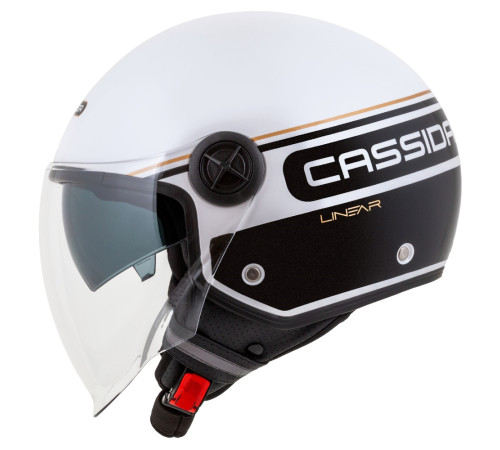 Мотошолом Cassida Handy Plus Linear Pearl білий/чорний/золотий M (57-58)
