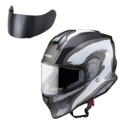 Мотоциклетний шолом W-TEC Integra Graphic - чорно-білий / XS (53-54)
