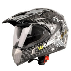  Мотоциклетний шолом W-TEC NK-311 enduro + BLENDA 2019 - розмір M(57-58) / duo sport чорно-сірий