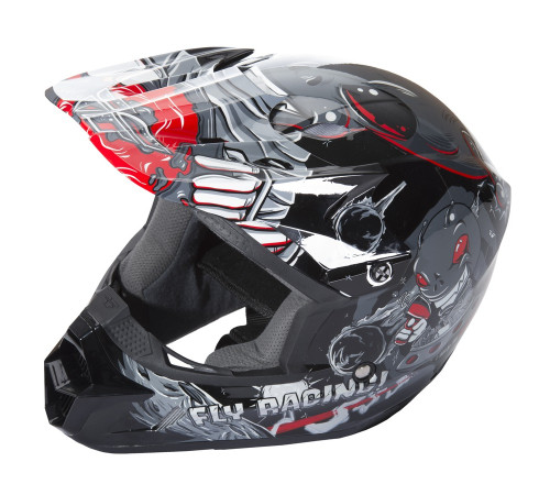 Дитячий шолом для мотокросу inSPORTline Fly Racing Kinetic Youth Invasion - сірий / YS (47-48) Дитячий шолом для мотокросу inSPORTline Fly Racing Kinetic Youth Invasion - сірий / YS (47-48)